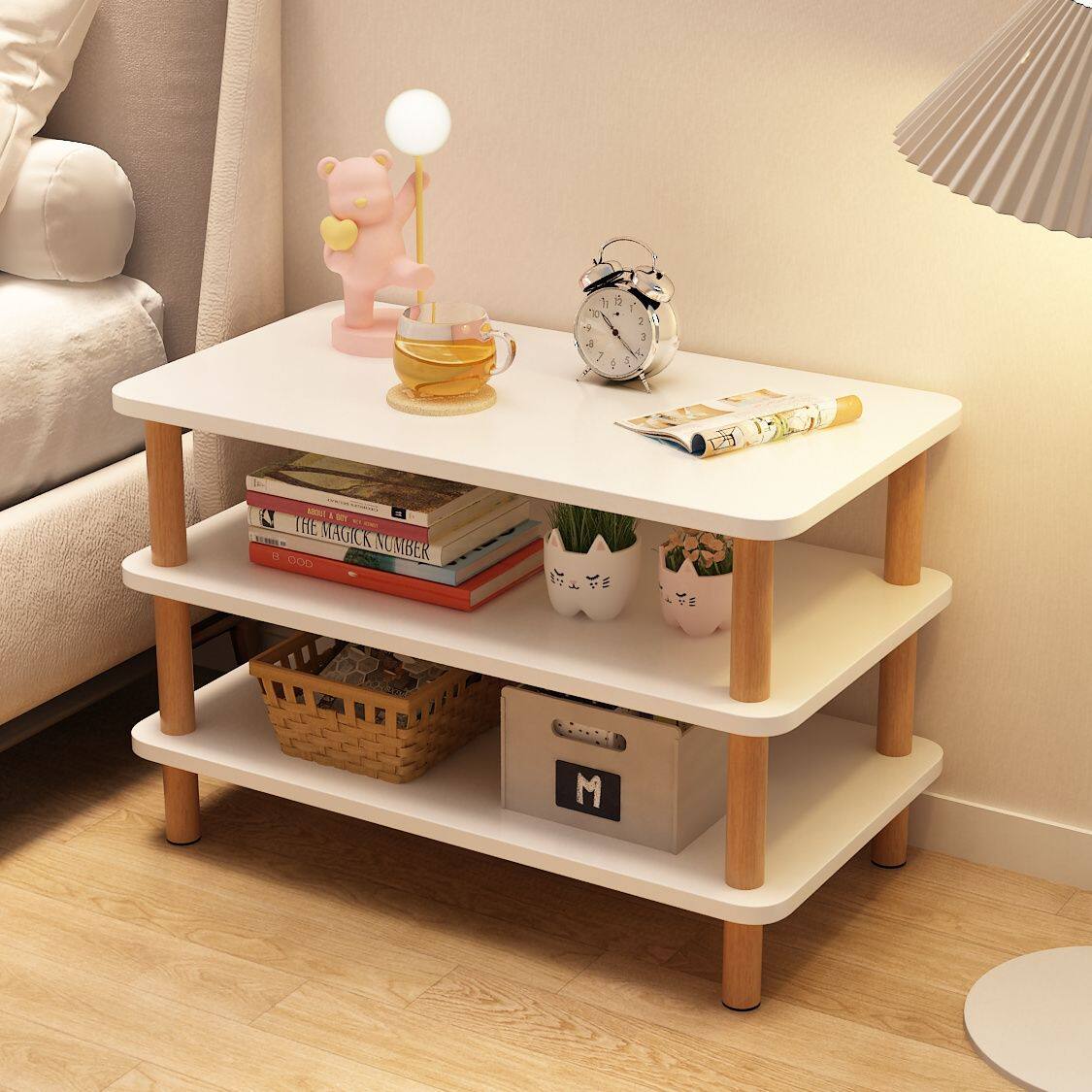 New Bedside Cabinet Bedroom Home Rental House Bedside Cabinet Small Table Storage Rack Coffee Table Storage Cabinet Side Table yy