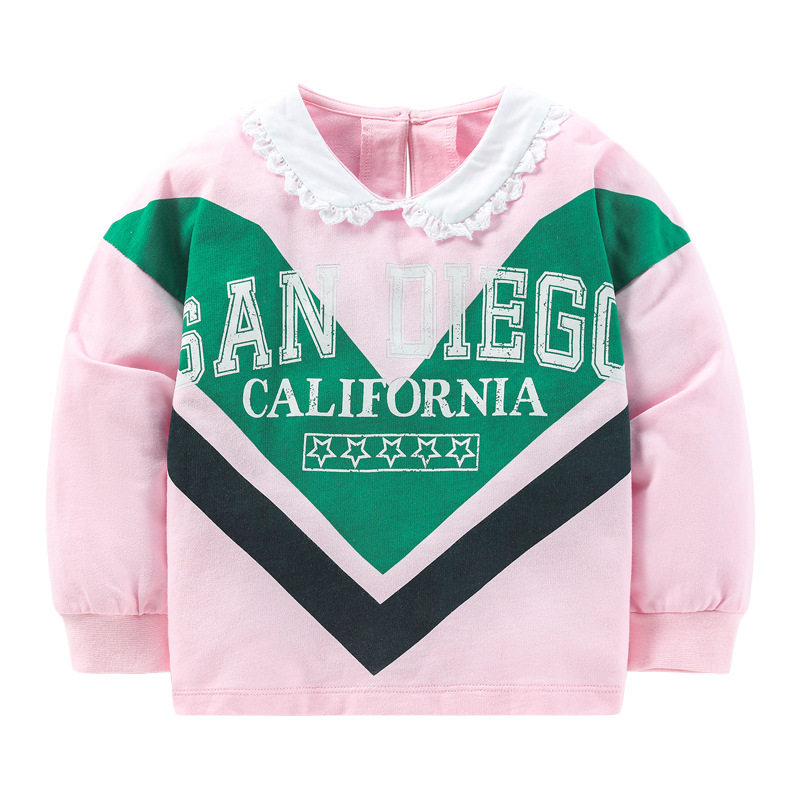 加工定制 儿童卫衣童装卫衣秋季新款针织印花长袖女童卫衣