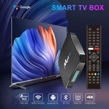 Factory Direct Supply Amlogicw2 Network Set-Top Box Dual-Band 4K High-Definition Android10 Foreign Trade Tvbox Bluetooth