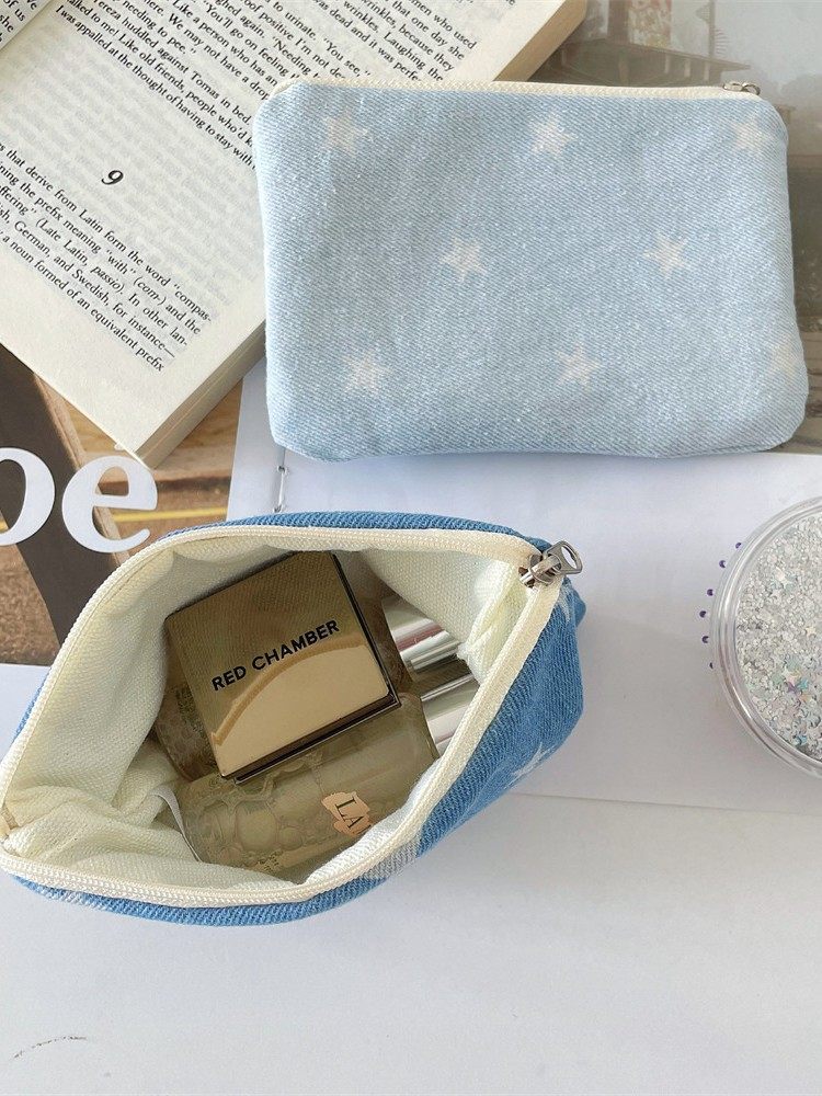 5674 Cowboy Star Print Coin Purse Outing Travel Lipstick Cosmetic Bag Storage Bag Key Student Wallet