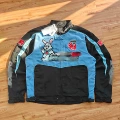 Pala rabbit jacket (black and blue)