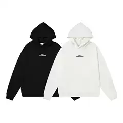 Cross-border Margiela MM6 Embroidery Printing Digital Casual All-match Loose Round Neck Men and Women Couple Hooded Sweat Trendy