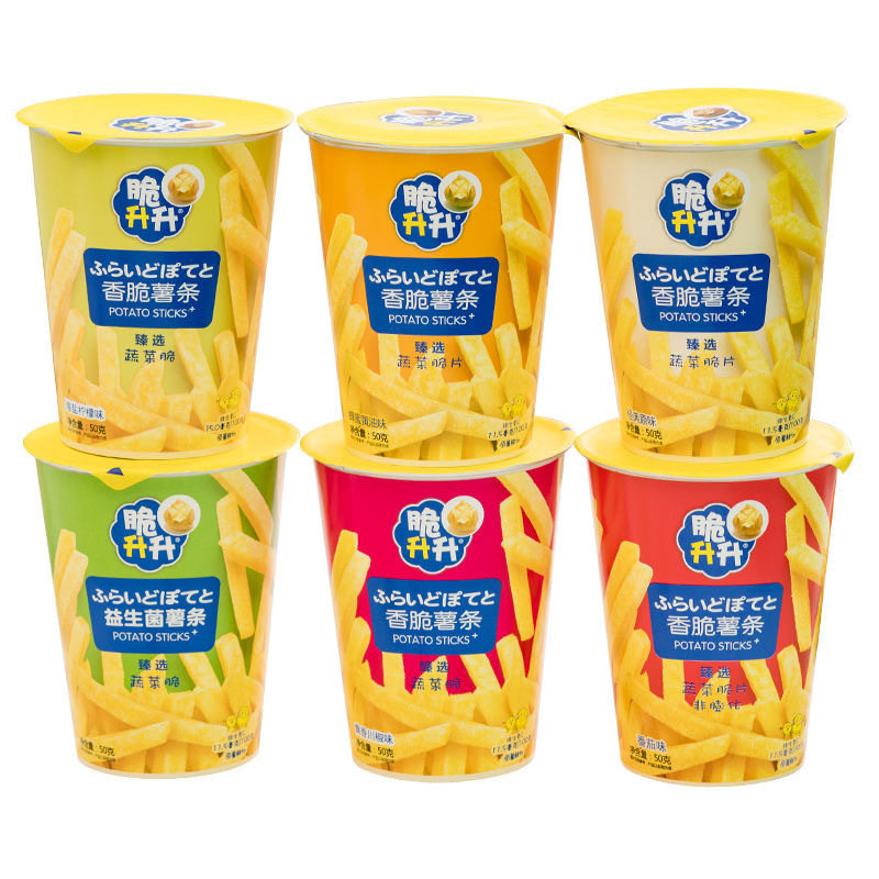 Crispy French fries 50g cup honey butter original flavor crispy puffed French fries potato chips non-fried Net red snacks
