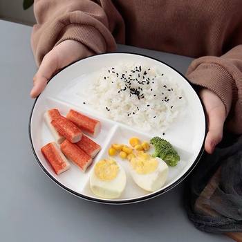 Creative Ceramic Separated Dinner Plate Baby's Dinner Plate Cool Fashionable Simple Fast Food Plate Deep Plate Round Square Plate
