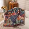 Purple Clothes Women's Flower Sofa Blanket Sofa Blanket Thread Blanket Decorative Tapestries Camping Blanket Air Conditioning Blanket Double-Sided Blanket
