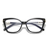 New fashion cat eye glasses frame female fashion personality Internet celebrity plain glasses frame cross-border color-changing anti-blue light glasses
