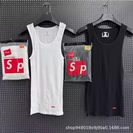 Sup Trendy American Style 3-Piece Pure Cotton Knitted Vest Sports Running Fitness Hip-Hop Light and Comfortable Casual Base Layer
