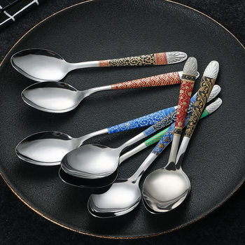 SPOON household stainless steel 410 printing SPOON SPOON pointed SPOON tableware set manufacturers wholesale