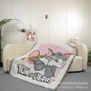Cartoon Cat and Mouse Blanket Multifunctional Sofa Cover Towel Camping Blanket Trunk Decorative Blanket Cover Blanket