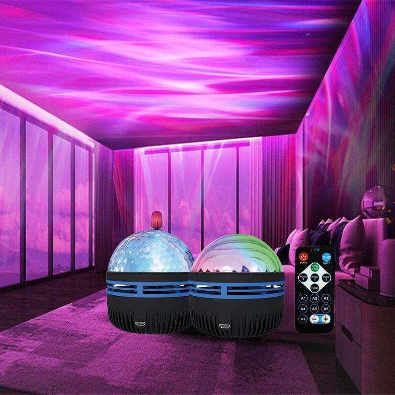 Cross-Border Starry Sky Projector Water Ripple Projector Water Pattern Light Flash Starry Night Light Bedside Atmosphere Light Q6