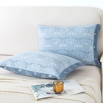 Pure Cotton Gauze Pillowcase One-piece All-cotton One-person Thickened Adult Pillowcase Student Couple High-grade All-inclusive Pillowcase