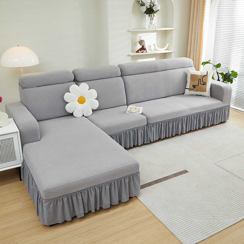 Lazy sofa cover all-inclusive swastika can cover 2024 new anti-cat scratch sofa cover three seats one imperial concubine dust cover cloth