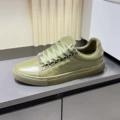 Green leather low top