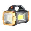 Cross-border COB multi-functional outdoor emergency portable searchlight solar USB rechargeable camping outdoor flashlight