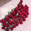 Hand Knitted DIY Rose Bouquet Blanket Material Package Wool Ball Crocheted Flower Blanket Flower Crochet Lily of the Valley Flower