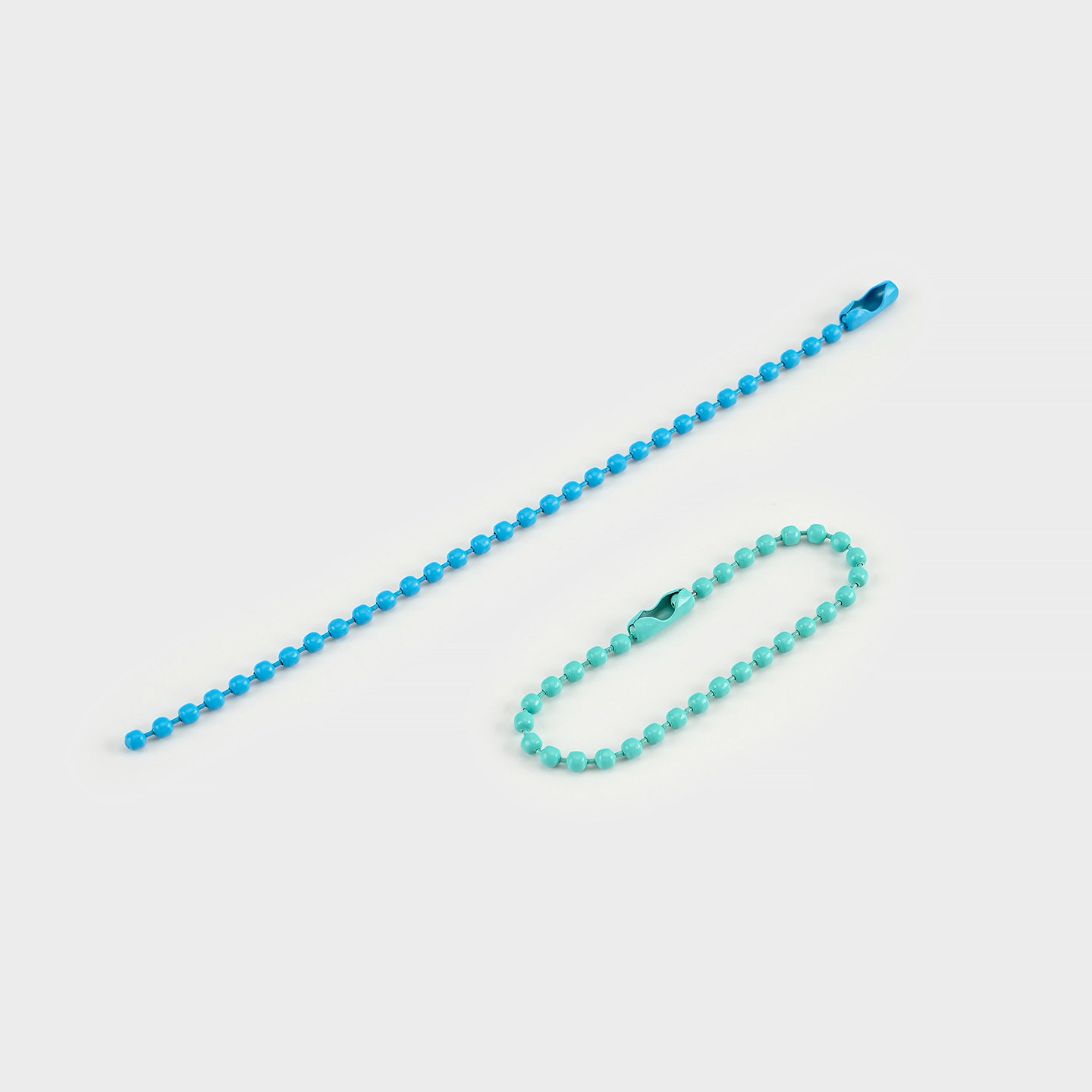 diy饰品配件批发 彩色珠链挂链金属烤漆铁波珠链扣挂件连接吊牌链