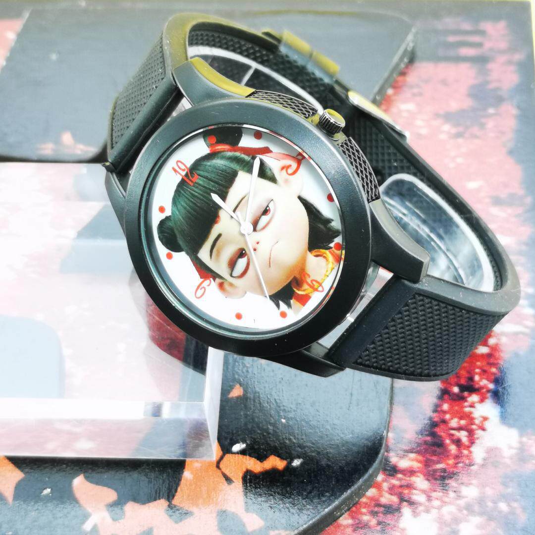 Nezha's Devil Boy Sea Movie Surrounding Relaxation Gift for Middle School Students Neutral Watch Round Pointed Watch
