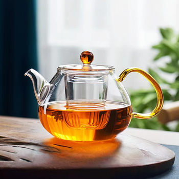 Glass Teapot Around the Stove Household Tea Set High Temperature Resistant Electric Ceramic Stove Teapot Set Filtered Tea Flower Teapot Single Pot