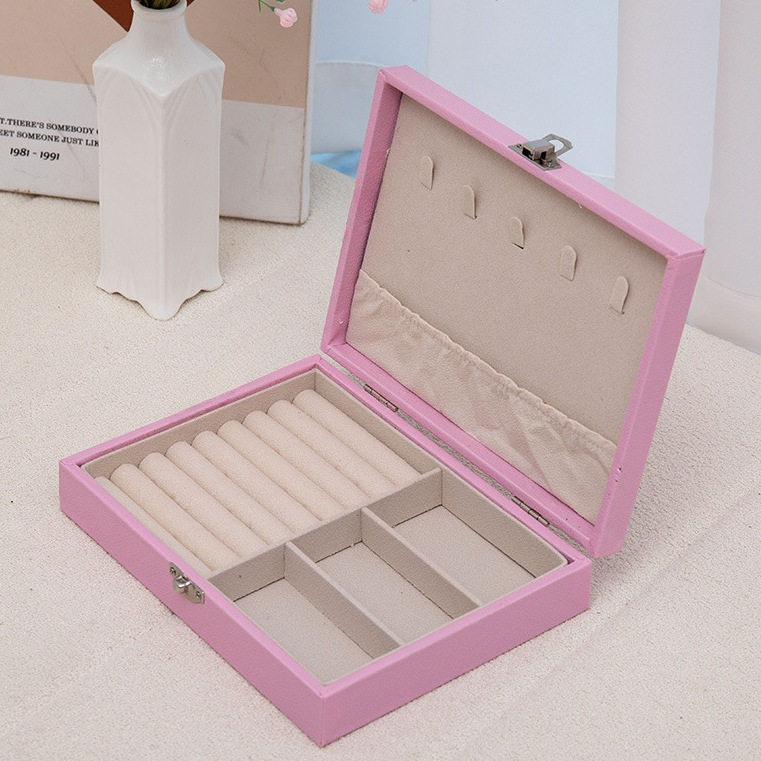 Jewelry Box Jewelry Anti-Oxidation Large-Capacity Jewelry Necklace Earrings Bracelet High-End Earrings Storage Box Bracelet Necklace