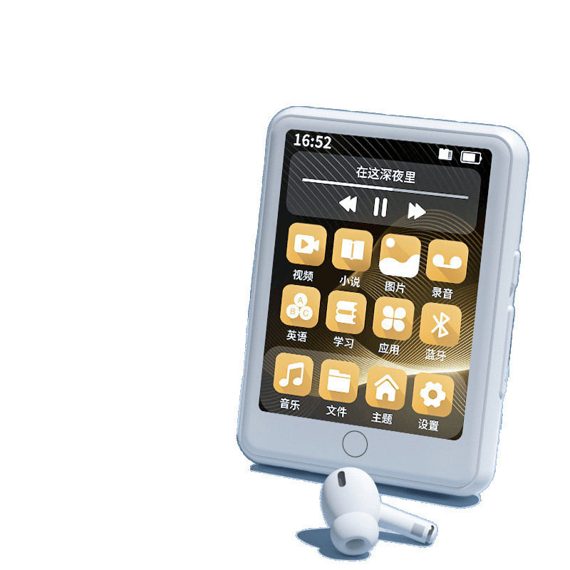 New Walkman Mp3 Player Hd Large Screen Mp4 Wireless Bluetooth Connection Touch Screen Mp5 Listening to Music