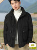 Dropshipping Short down Jacket for Men, Winter Stand Collar with Large Pockets, White Duck Down, Windproof and Warm Coat G181