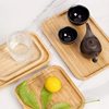 Wholesale Water Cup Tray Bamboo Wood Products Craft Tray Dinner Plate Barbecue Cheese Plate Pastry Dried Fruit Plate Tableware