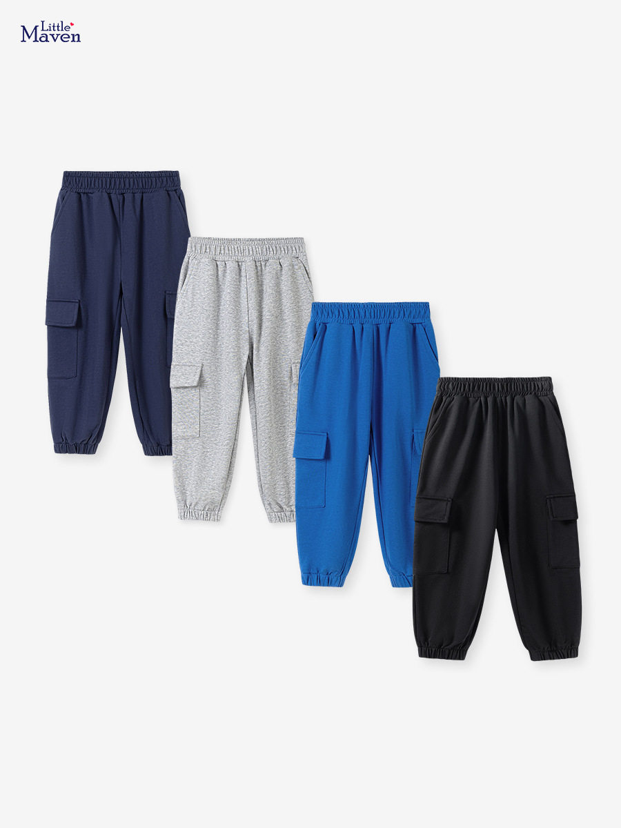 Kids' Clothing, Boys' Cargo Pants, Autumn Kids' Trousers, Solid Color Fashion Kids' Pants