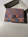 Purple plaid card holder