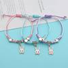 Student Best Friend Three-Person Braided Bracelet Korean Style Simple and Cute Friendship Three-Piece Set Pure Handmade Colorful Rope Wholesale