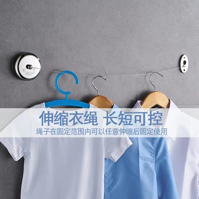 304 stainless steel clothesline hotel apartment 201 stainless steel clothes dryer retractable wire rope nylon rope