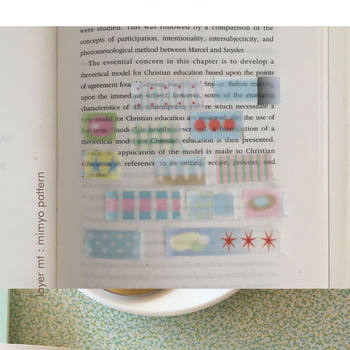 South Korea trustmyvibe Bow Pattern Hand Account Tape Decorative Collage Tape Roll and Paper Tape