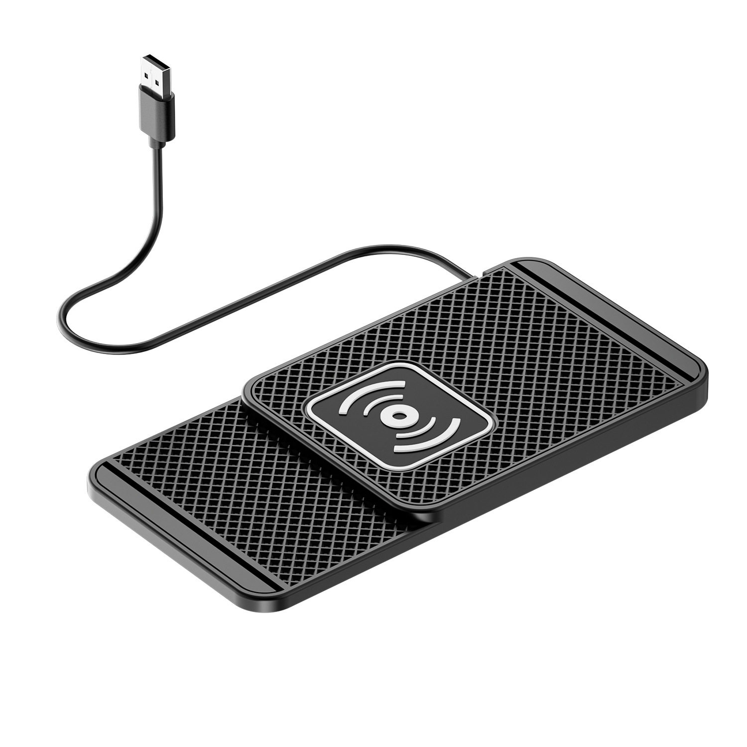 D1 Avoidance and Convex Lens Car Anti-Slip Wireless Fast Charger Suitable for All Models of Apple, Samsung, Huawei and Xiaomi