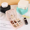 Simple ins macaron color jewelry storage box travel earrings necklace ring storage portable jewelry box