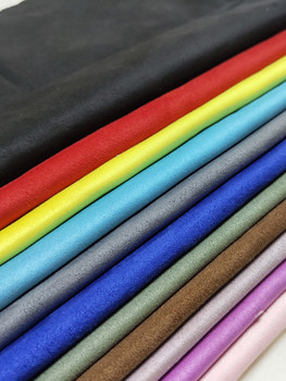 Double-Sided Microfiber Suede Imitation Leather Fabric Pure Color Sofa Cover DIY Skirt Chicken Skin Fabric Deerskin Velvet A-Pillar Bag