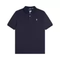 Navy blue and white label