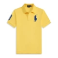 Polo shirt-yellow big green label
