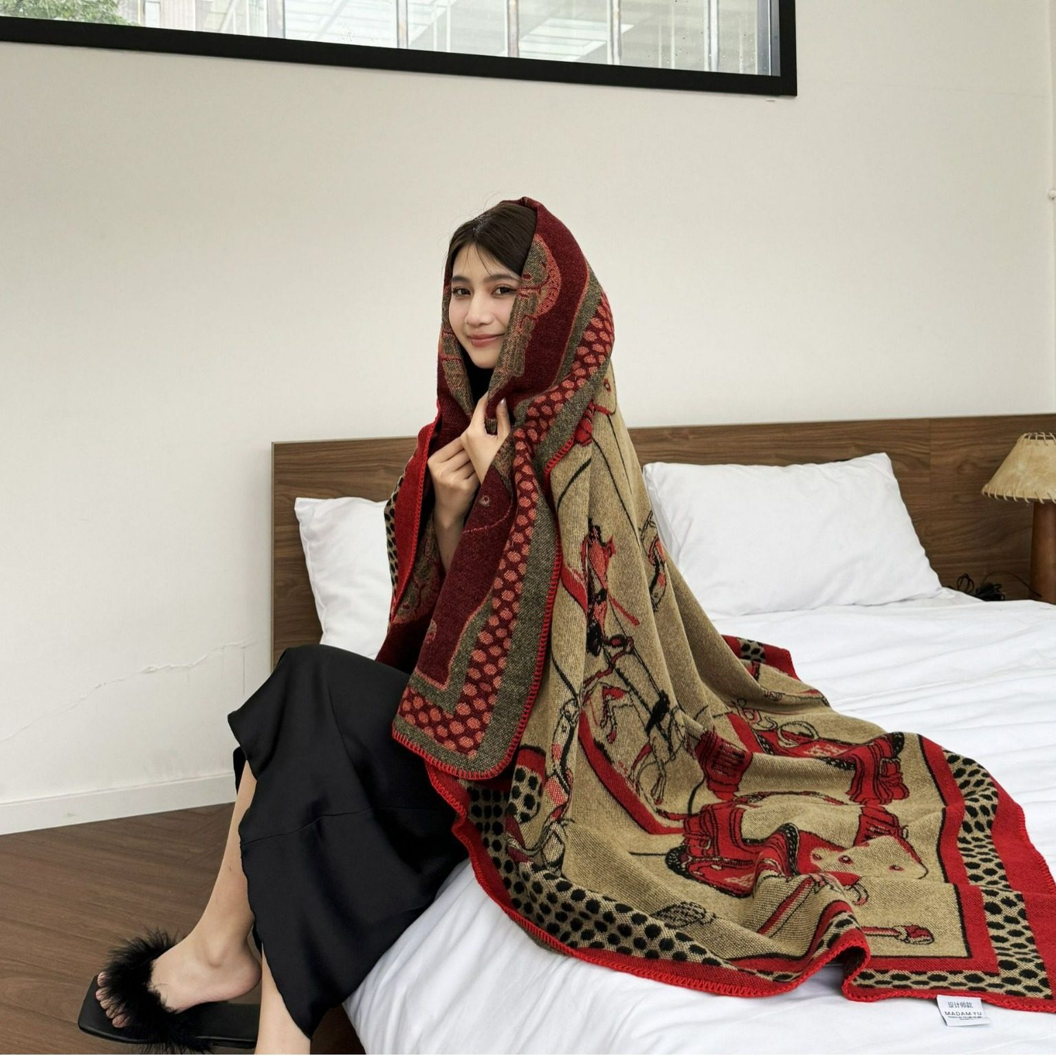 Light Luxury Premium Airplane First Class Aviation Blanket Anti-wrinkle Grinding Blanket Skin-friendly Air Conditioning Blanket Lunch Nap Blanket