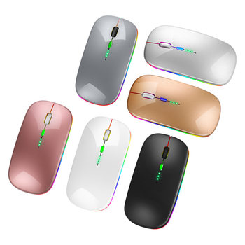 Wholesale new cross-border Bluetooth dual-mode wireless mouse charging silent power display office game luminous mouse