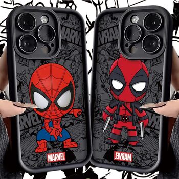Cartoon Spider-Man iPhone 17 Phone Case 16 Pro Max Apple 15 Internet Celebrity 14 Marvel 13 Trendy Brand 12 Full Coverage