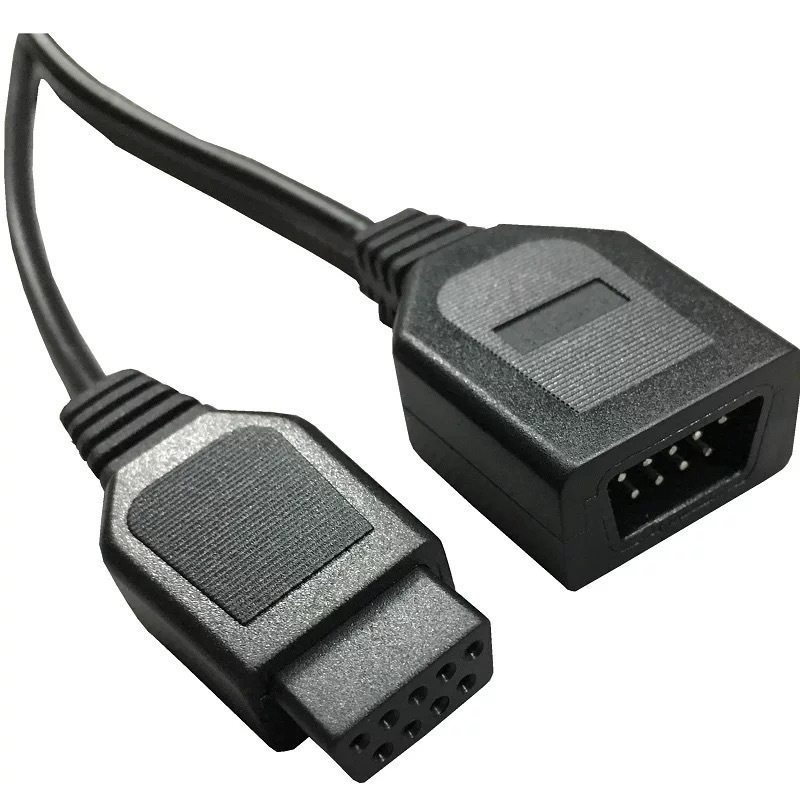 Sega MD Game Machine Red and White Handle Extension Line SEGAMD1/2/3 Generation 16-bit 9-pin 9p Extended Data Line