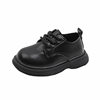 Children's small leather shoes 2023 spring new girls simple British small children's shoes lace-up boys shoes