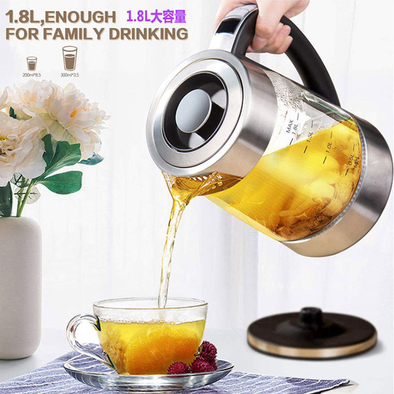 Electric kettle cross-border direct supply intelligent constant temperature and temperature control glass electric kettle automatic power-off insulation