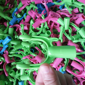 Factory sugar retractable clothes fork head clothes support head 1.6cm home plastic clothes hanger drying pole head