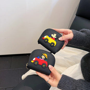 Kapibala Card Bag for Women, Anti-Degaussing, Cute, Multiple Card Slots, Large Capacity Driving Document Bag, Card Holder, Zipper Coin Purse