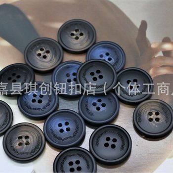 Qichuang Round Wheat Ear Four-Eye High-End Resin Button Outwear Windbreaker Outwear Suit Shirt Button Spot Wholesale