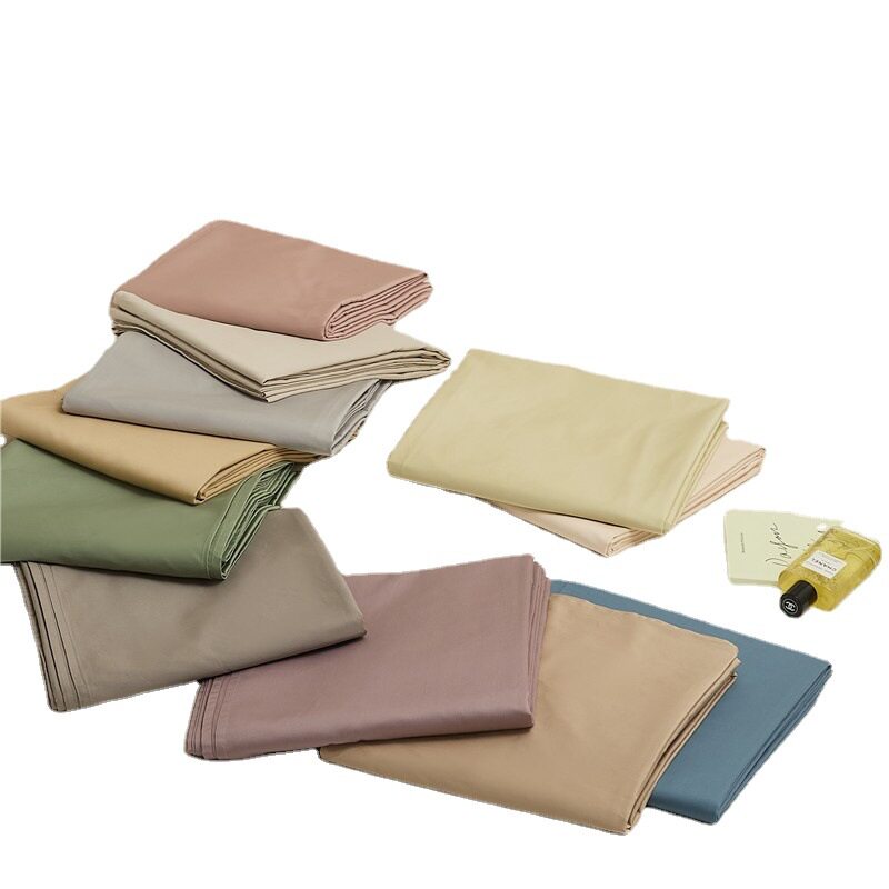 100 Xinjiang long staple cotton four-season cotton solid color simple single product bed sheet pillowcase bed hat cotton quilt cover