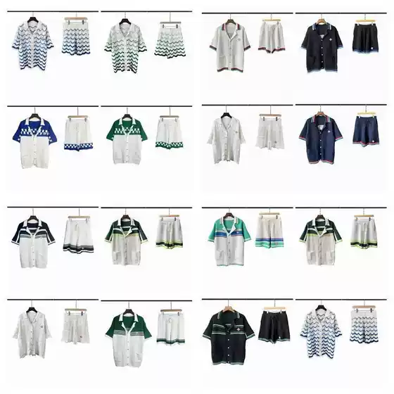 Cross-Border Trade Casa Blanca Pearl Woven Button Knitwear Hawaii Casablanca Sweater