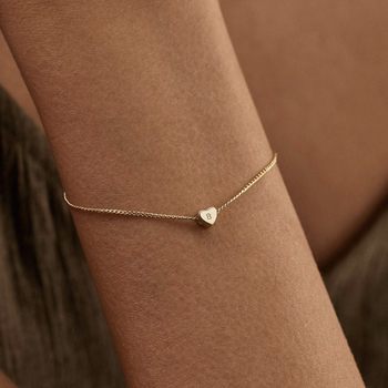 Cross-Border Best-Selling Simple Love Peach Heart 26-Letter Bracelet Anklet Cool Style Summer Beach Versatile Bracelet