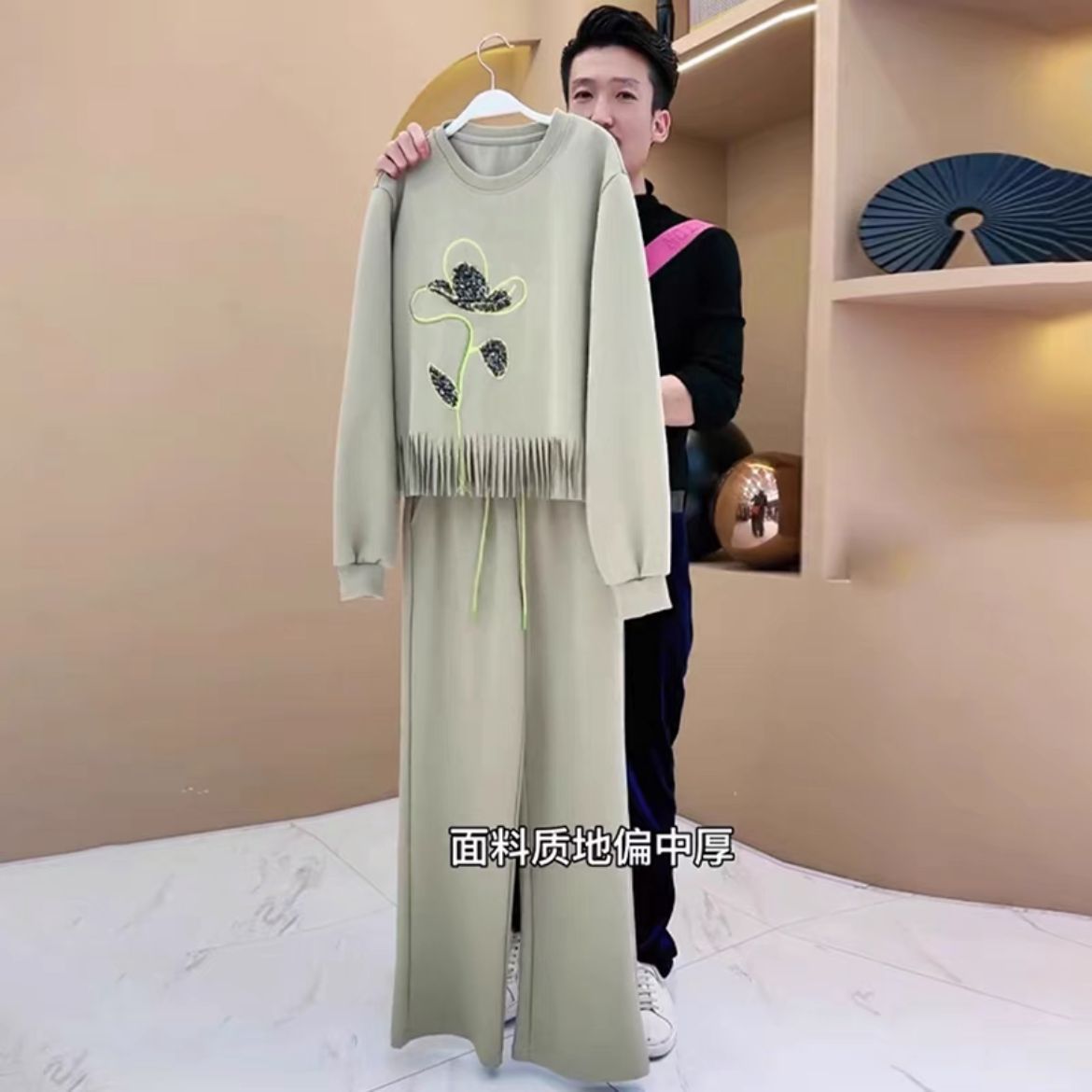 Đồ Bộ Nữ Dài Tay Cả Bộ 2 Món Trông Trẻ Hơn Tuổi Hàng Mùa Xuân Thu Đông