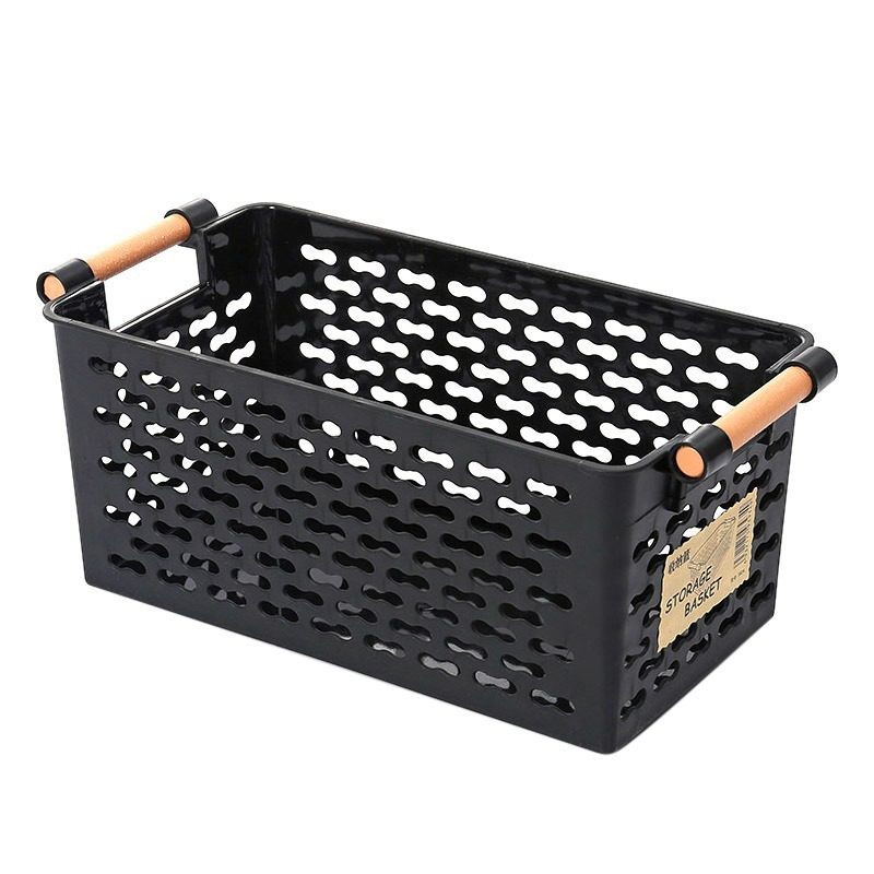 Japanese-style plastic hollow storage basket sundries finishing storage basket bathroom desktop cosmetics basket kitchen storage box